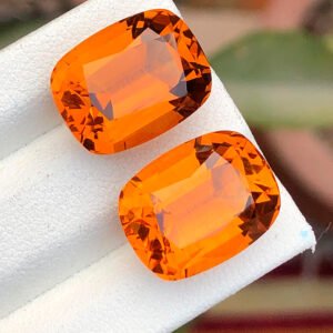 Faceted Natural Top Quality Citrine Pair