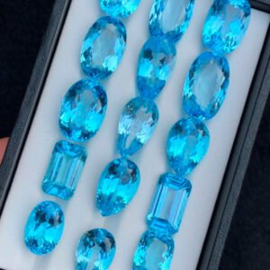 Natural Swiss Blue Faceted Topaz Lot