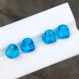 Heart Shape London Blue Topaz Pairs