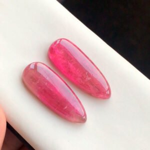 Natural Tourmaline Cabochon Pair