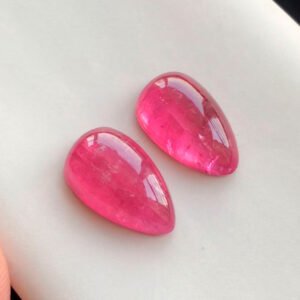 Natural Tourmaline Cabochon Pair