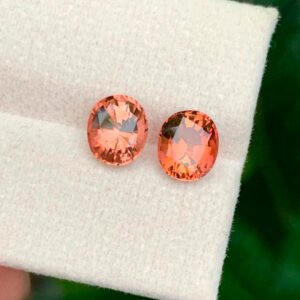 Orange and Pink Tourmaline Pair